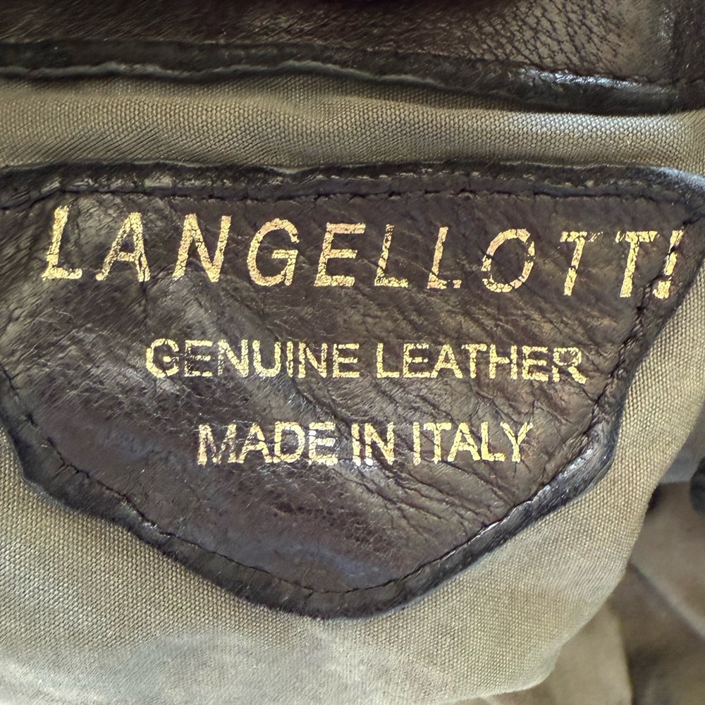 Langellotti made in Italy Black Woven leather LARGE Bag purse - Picture 7 of 10